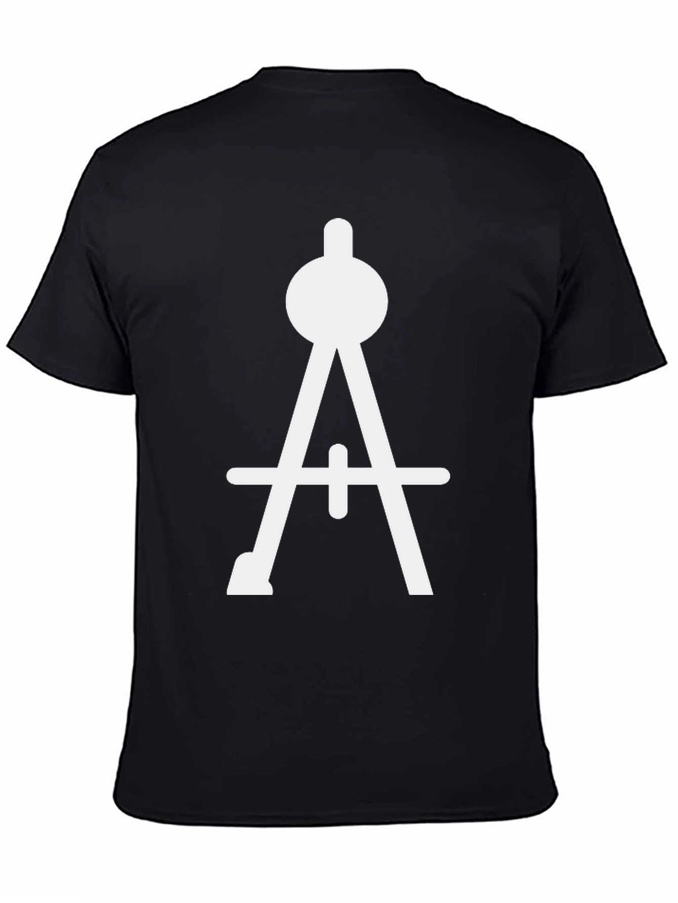 Drafting Compass Graphic Tee - Black