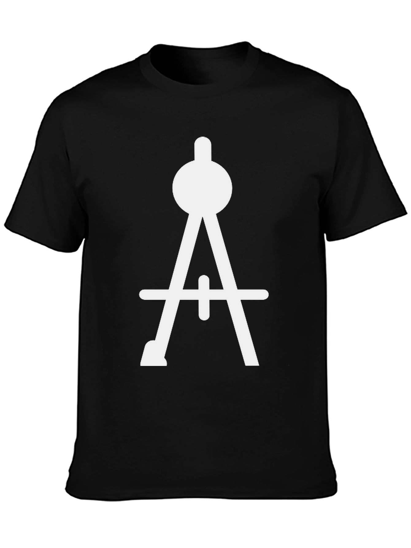 Drafting Compass Graphic Tee - Black