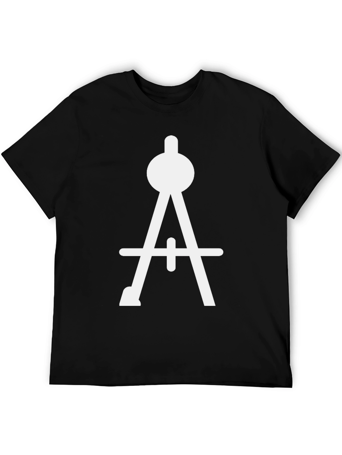 Drafting Compass Graphic Tee - Black