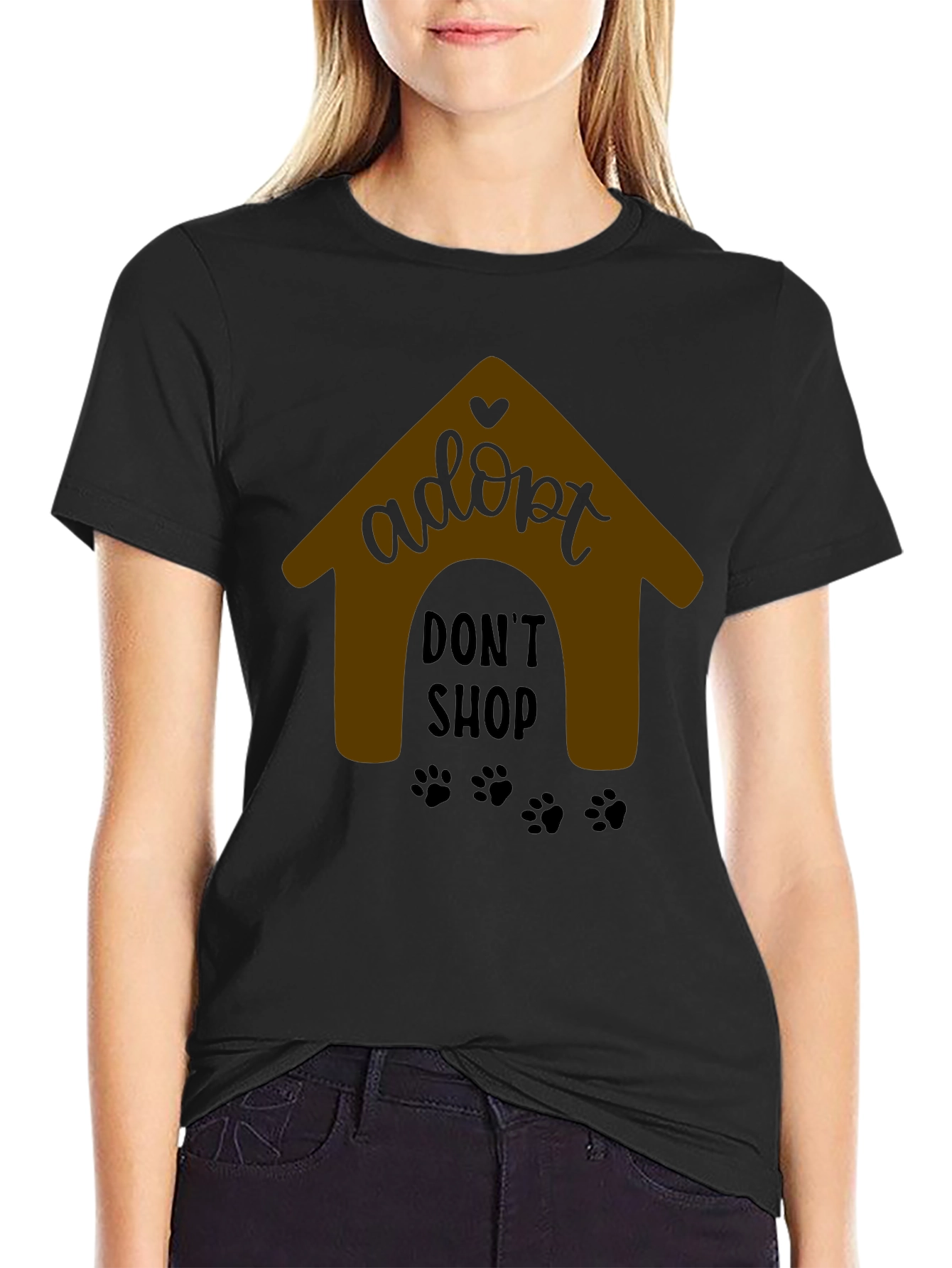 Adopt Dont Shop Black T-Shirt