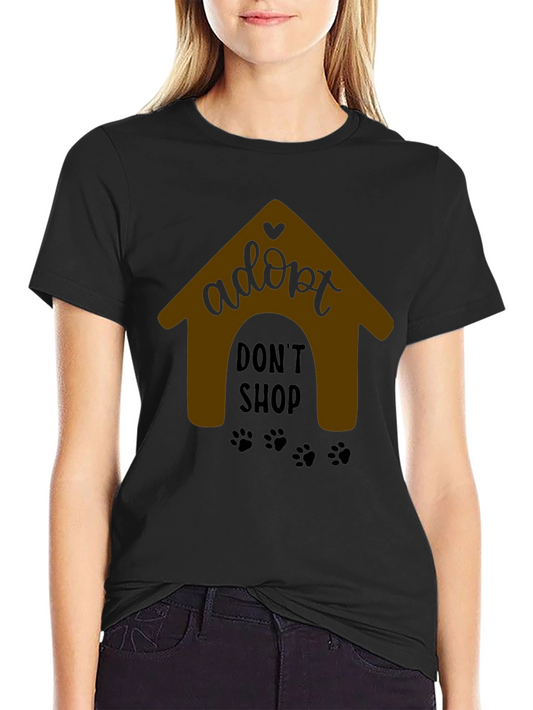 Adopt Dont Shop Black T-Shirt