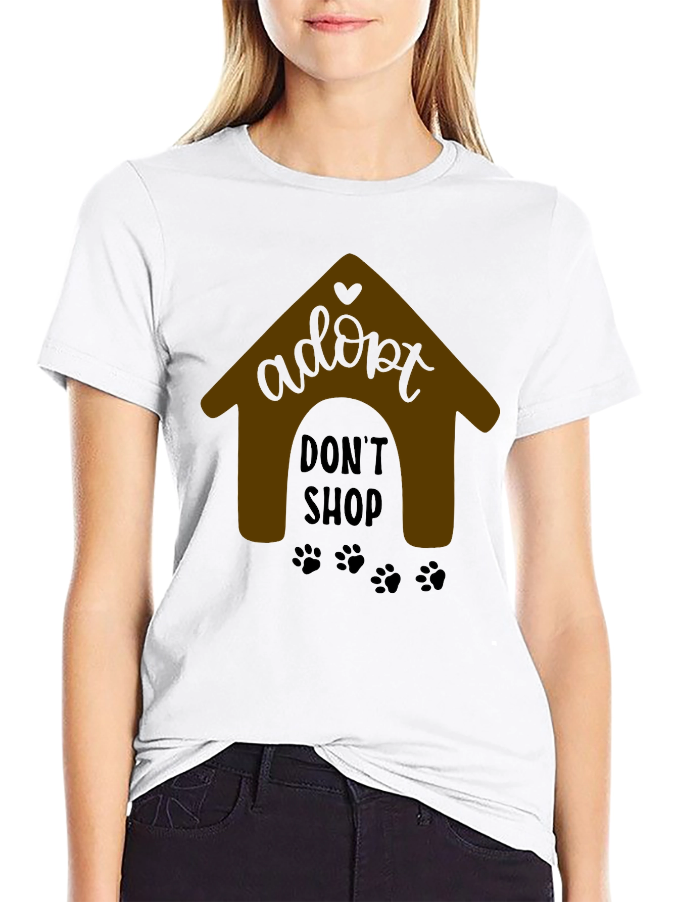 Adopt Dont Shop Black T-Shirt
