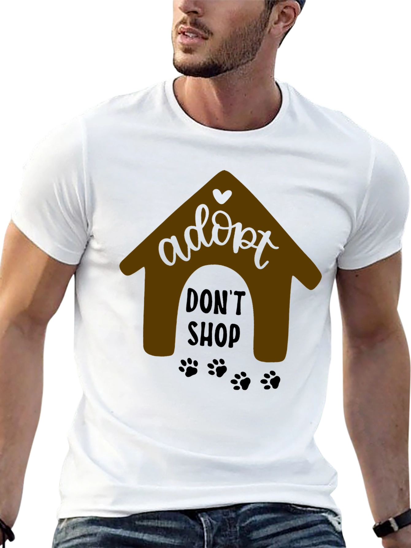 Adopt Dont Shop Black T-Shirt