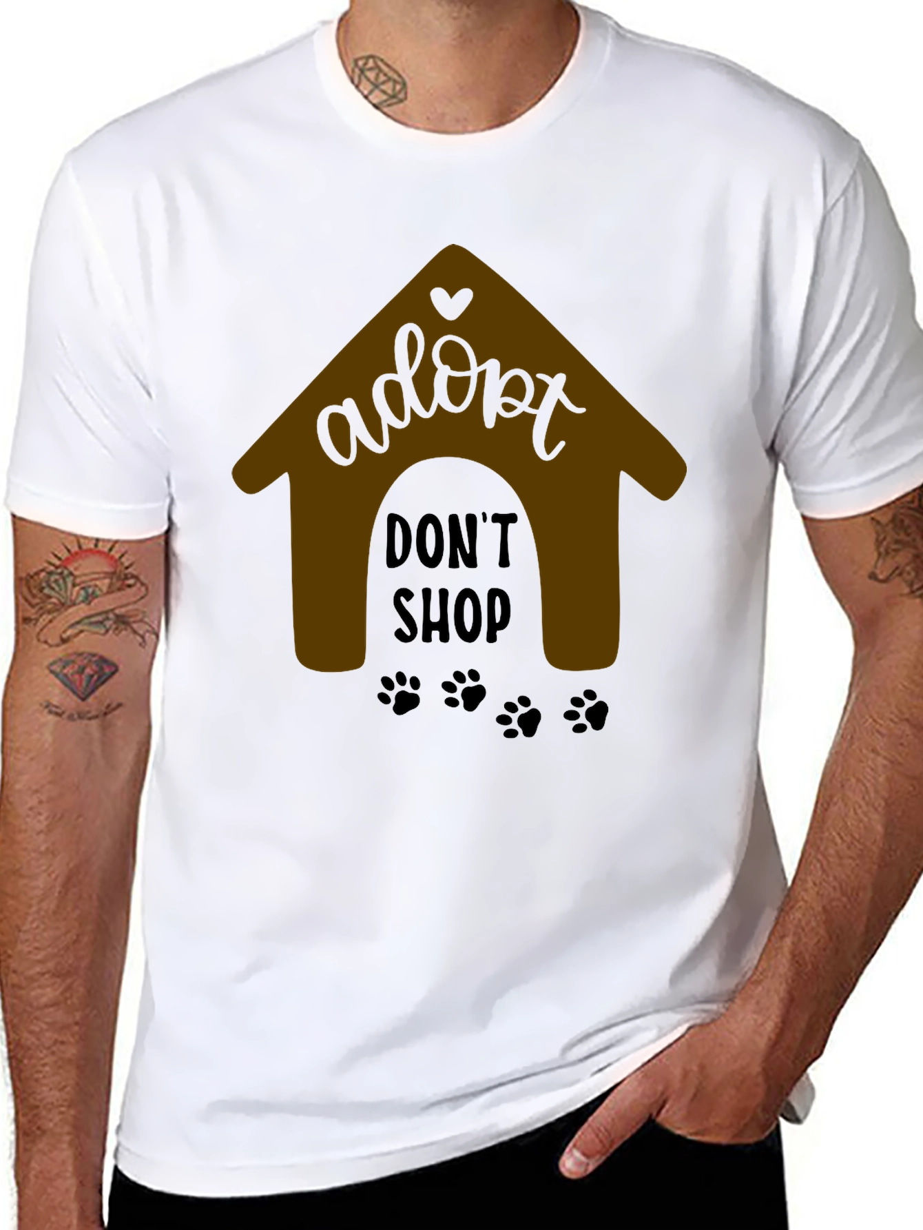 Adopt Dont Shop Black T-Shirt