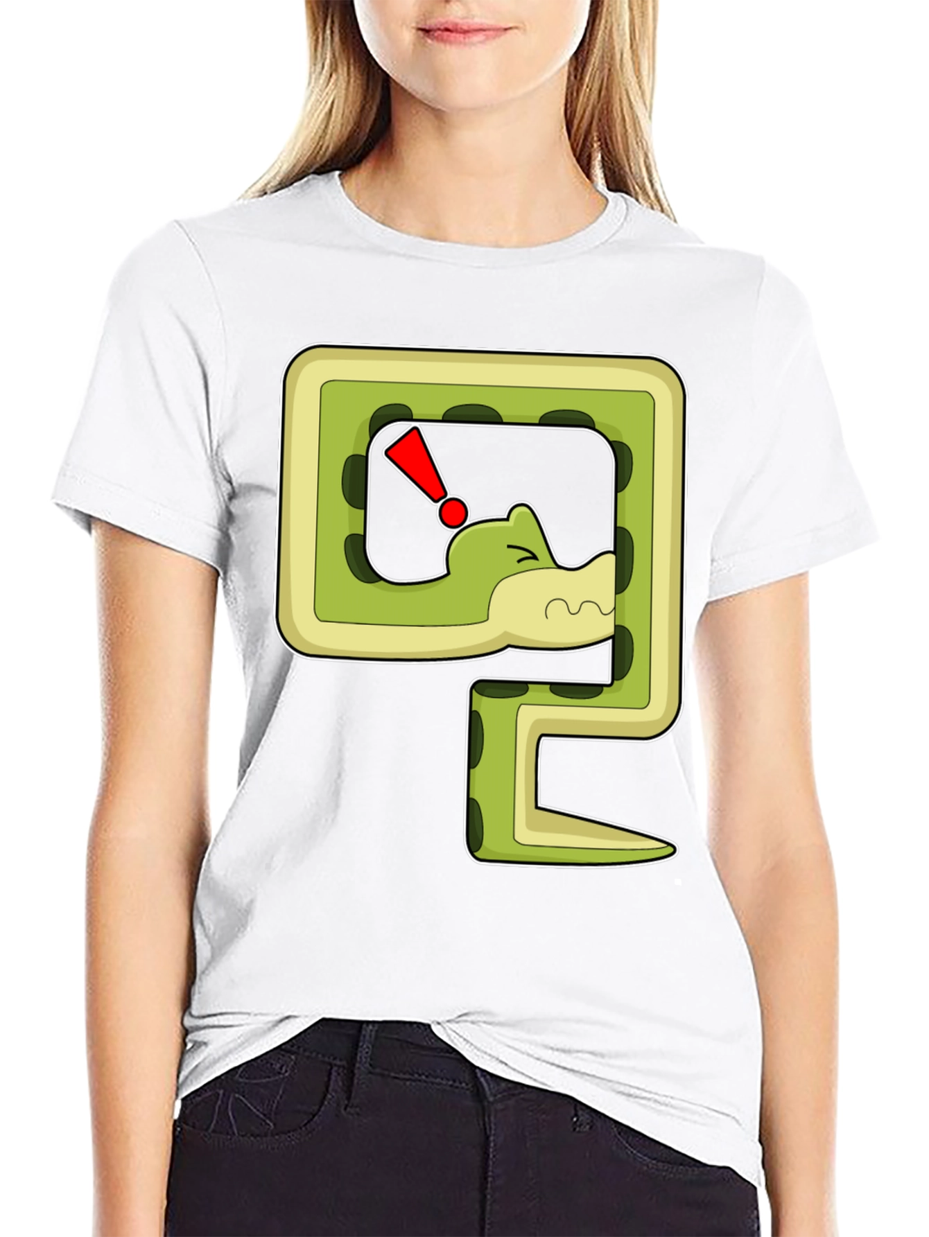Snarky Snake Cartoon Graphic Print T-Shirt