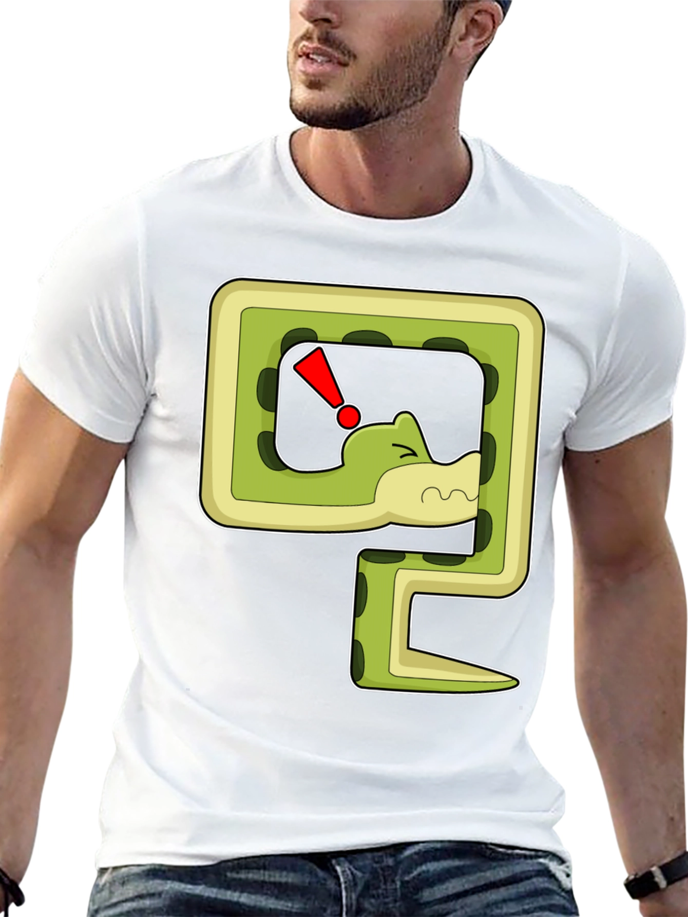 Snarky Snake Cartoon Graphic Print T-Shirt