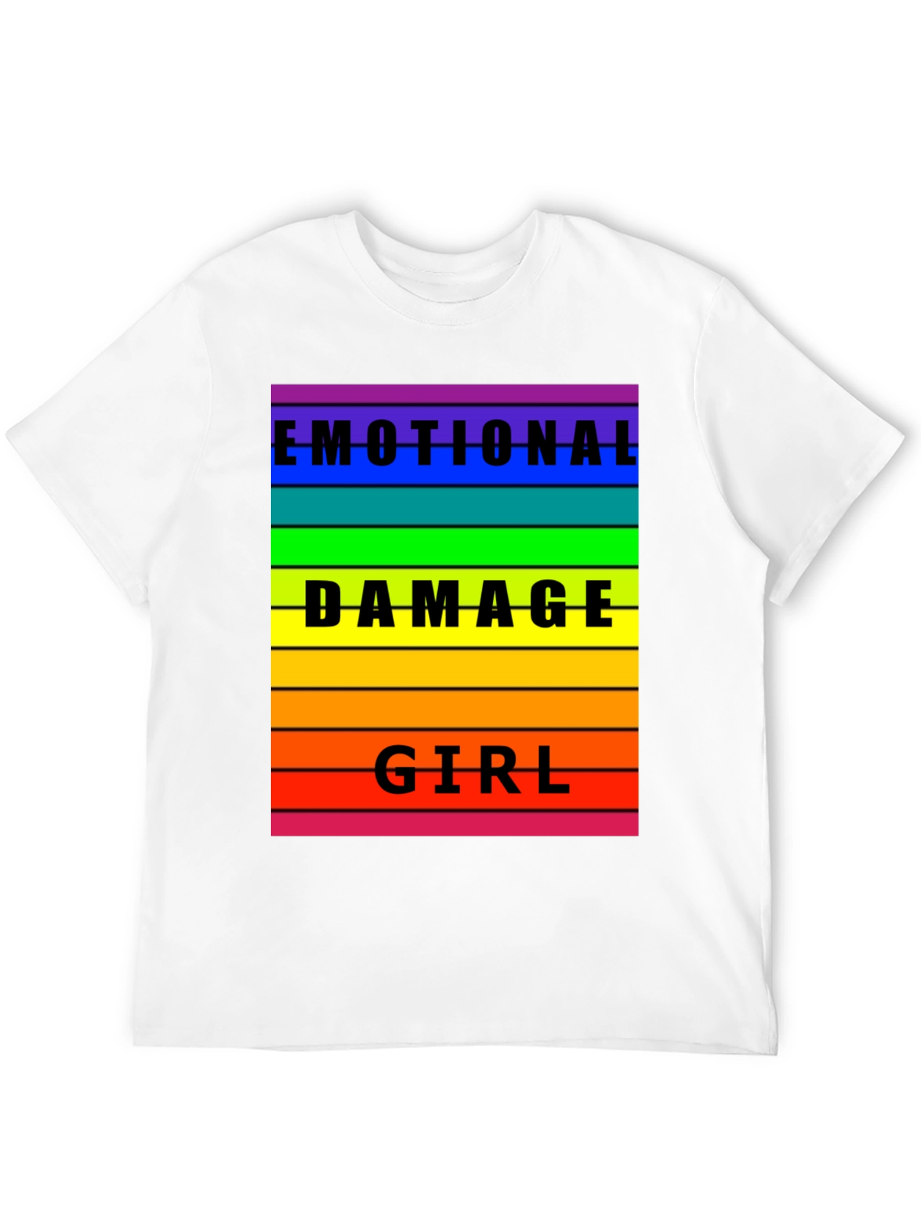 Emotional Damage Girl Rainbow T-Shirt