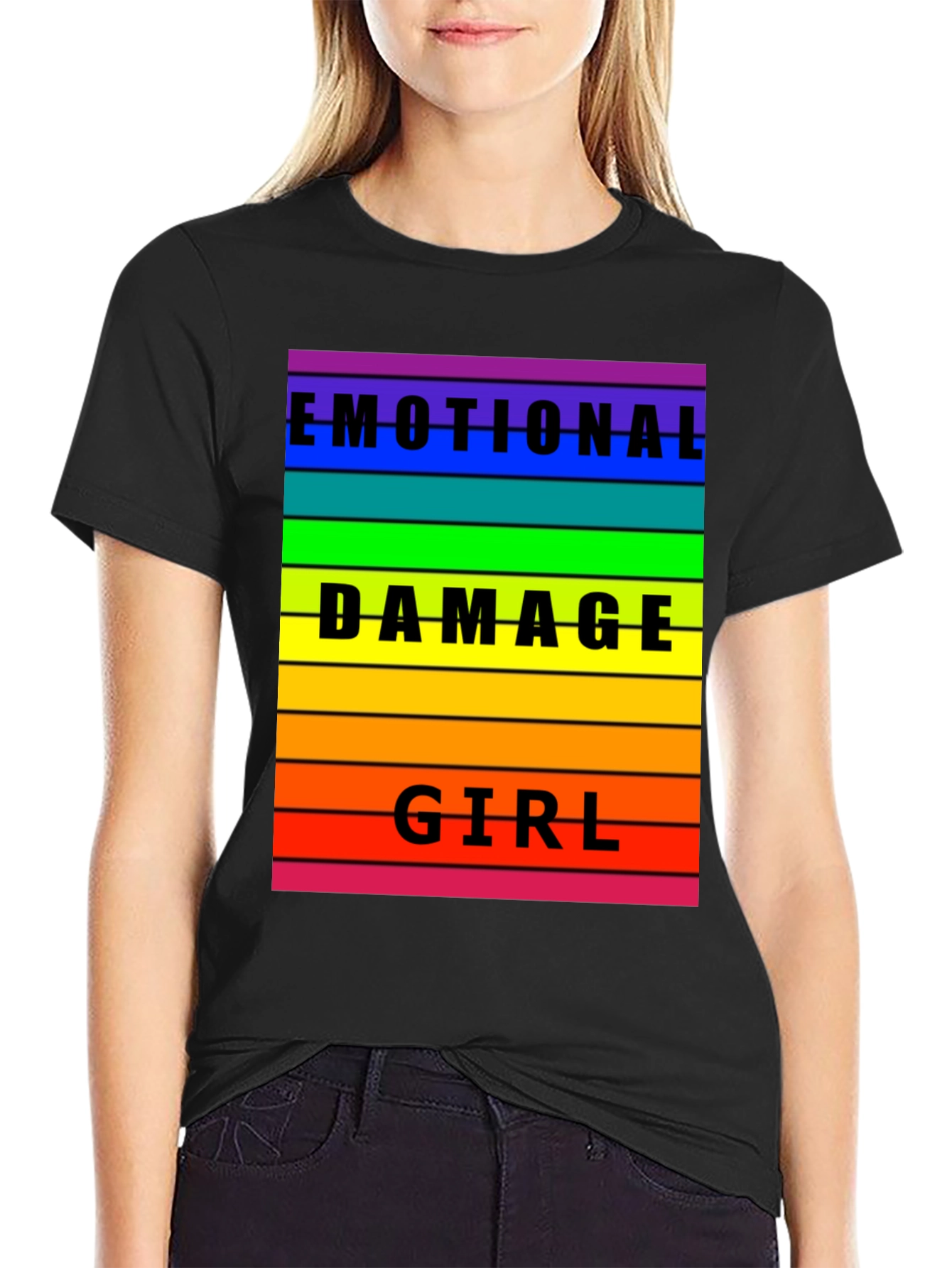 Emotional Damage Girl Rainbow T-Shirt