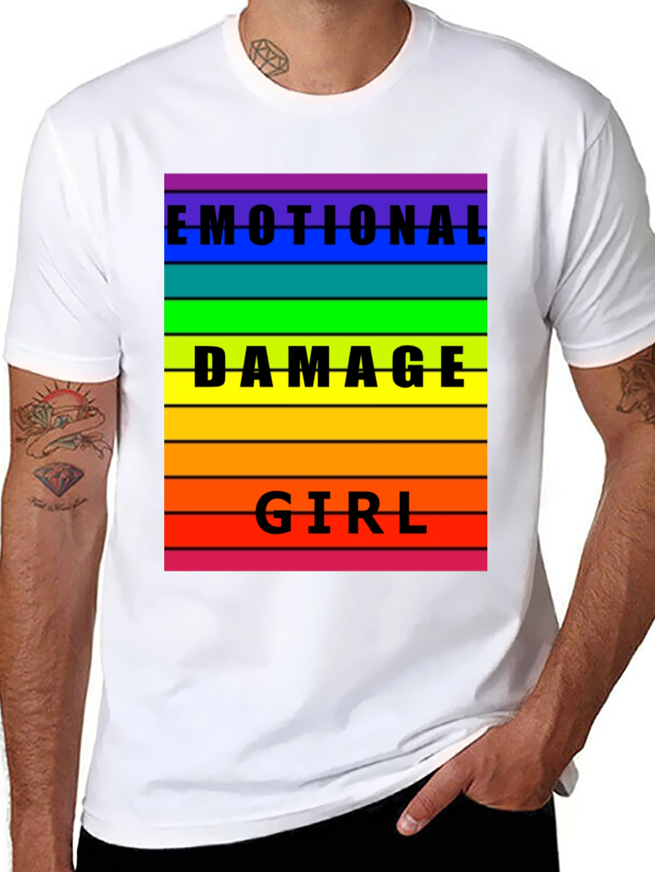 Emotional Damage Girl Rainbow T-Shirt