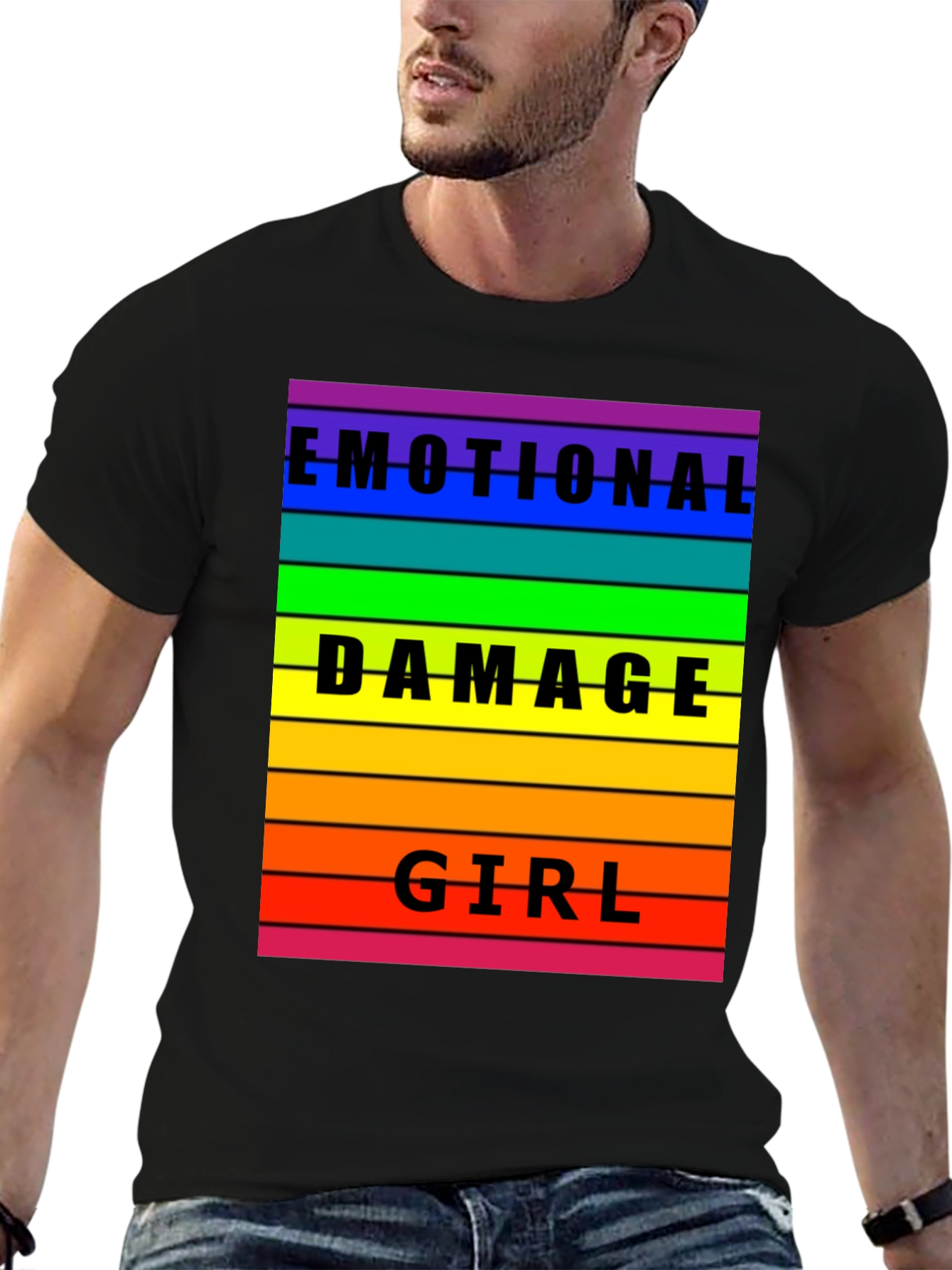 Emotional Damage Girl Rainbow T-Shirt