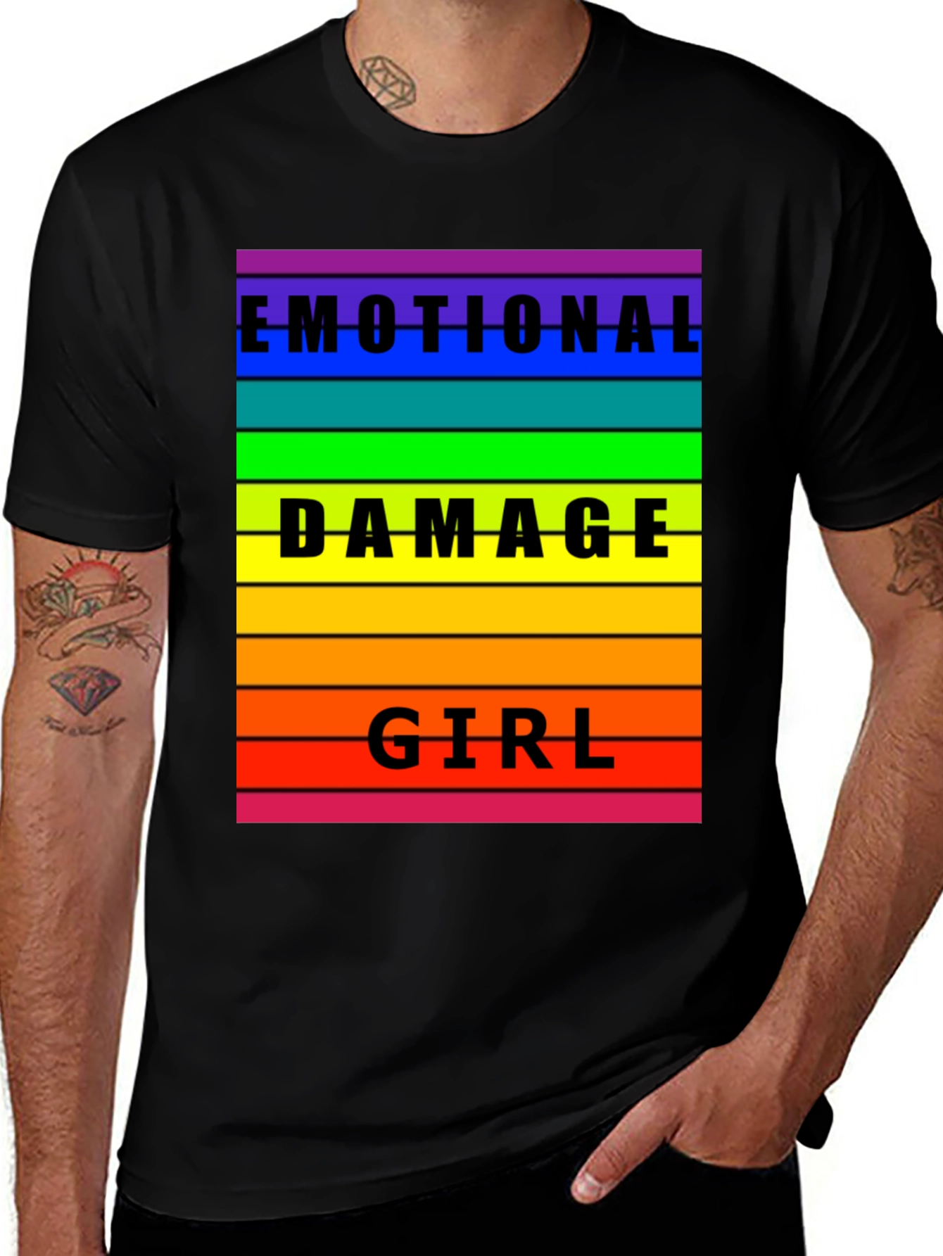 Emotional Damage Girl Rainbow T-Shirt