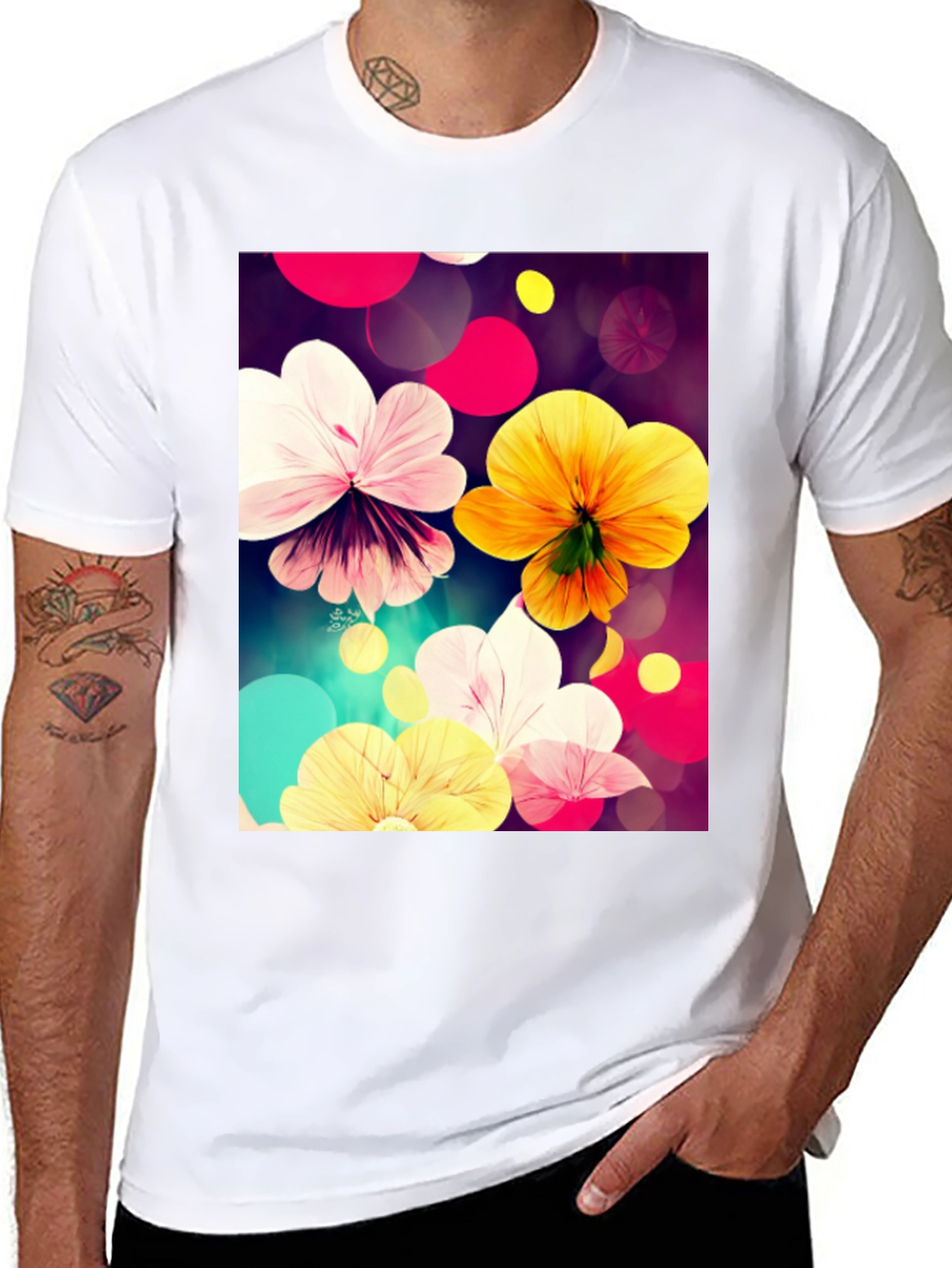 Floral Abstract Art Print T-Shirt
