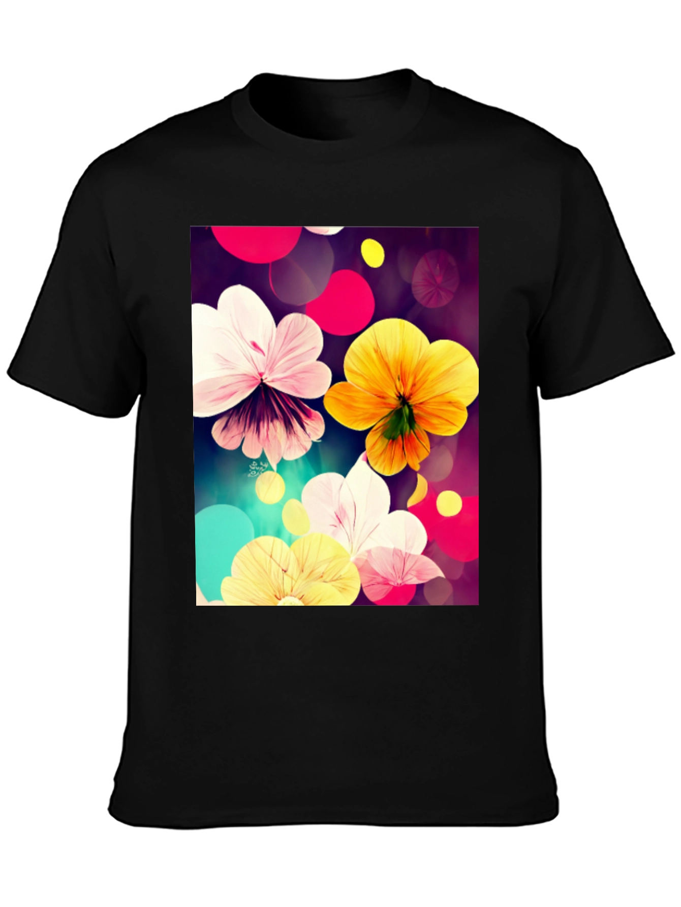 Floral Abstract Art Print T-Shirt