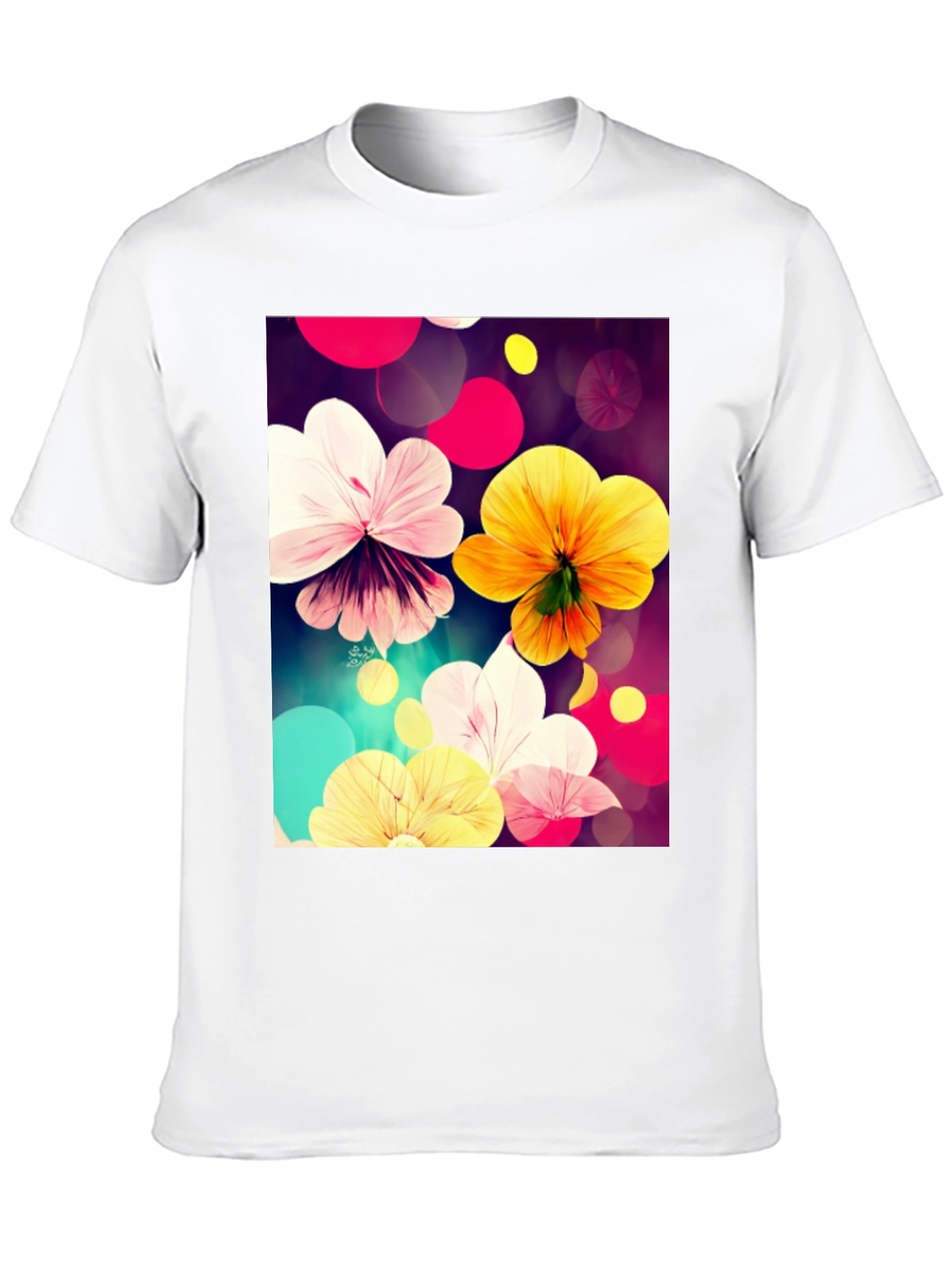 Floral Abstract Art Print T-Shirt