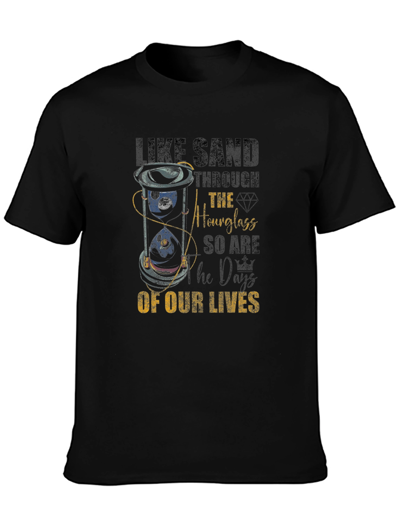Hourglass Days of Our Lives Black T-Shirt
