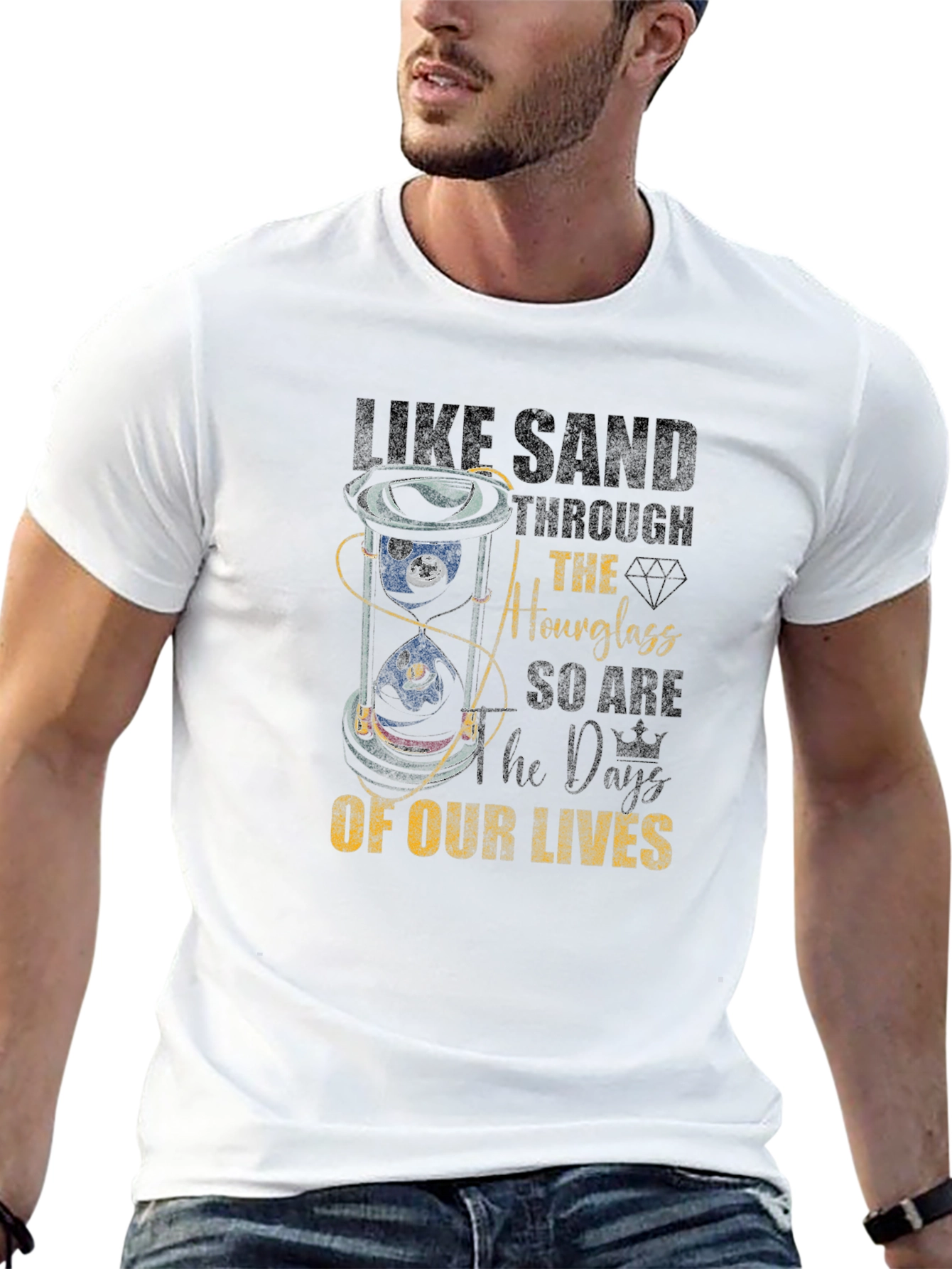 Hourglass Days of Our Lives Black T-Shirt