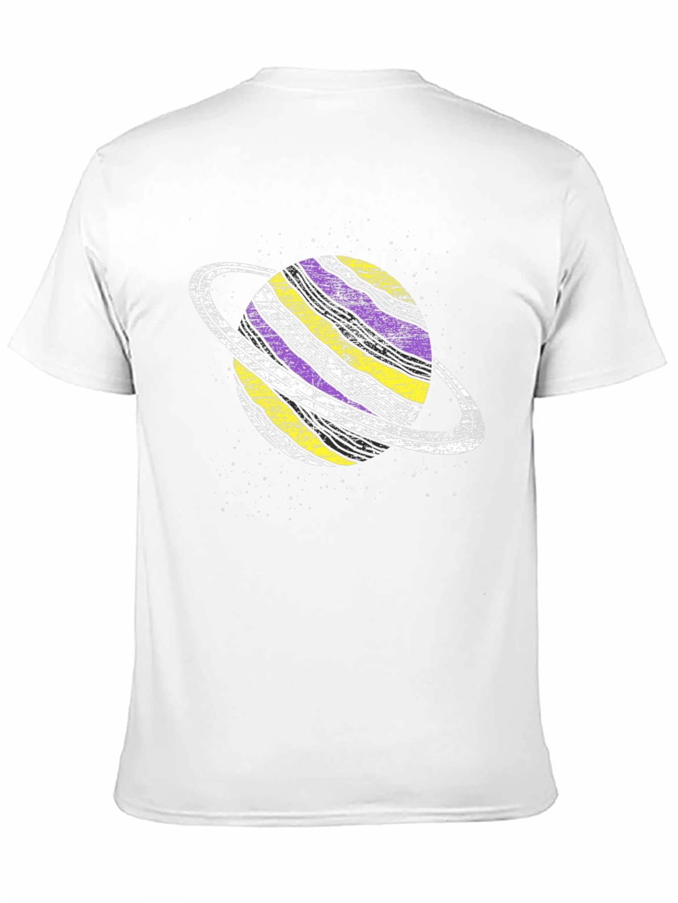 Non-Binary Planet Saturn Graphic Tee - Black