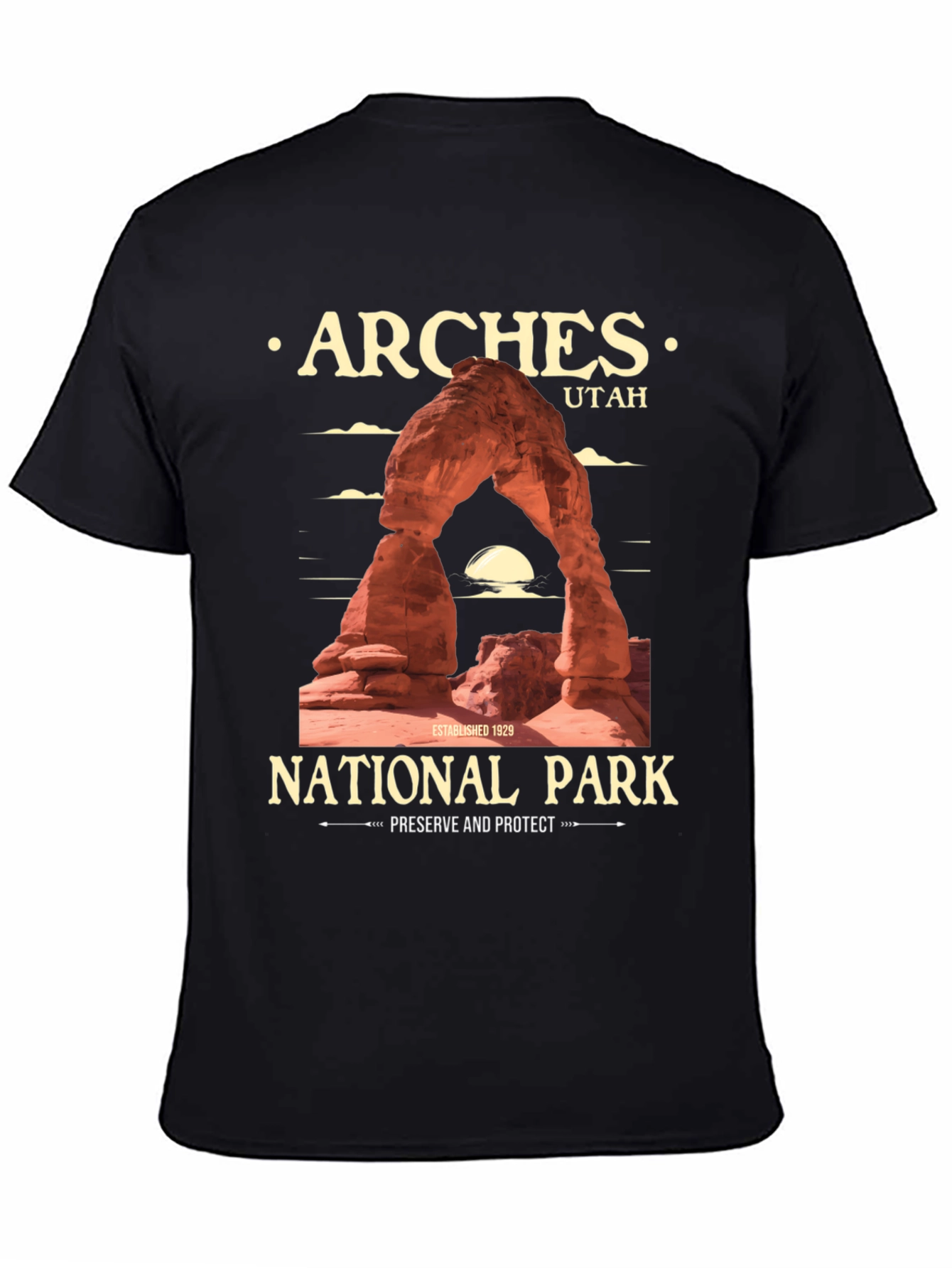 Arches National Park Black T-Shirt