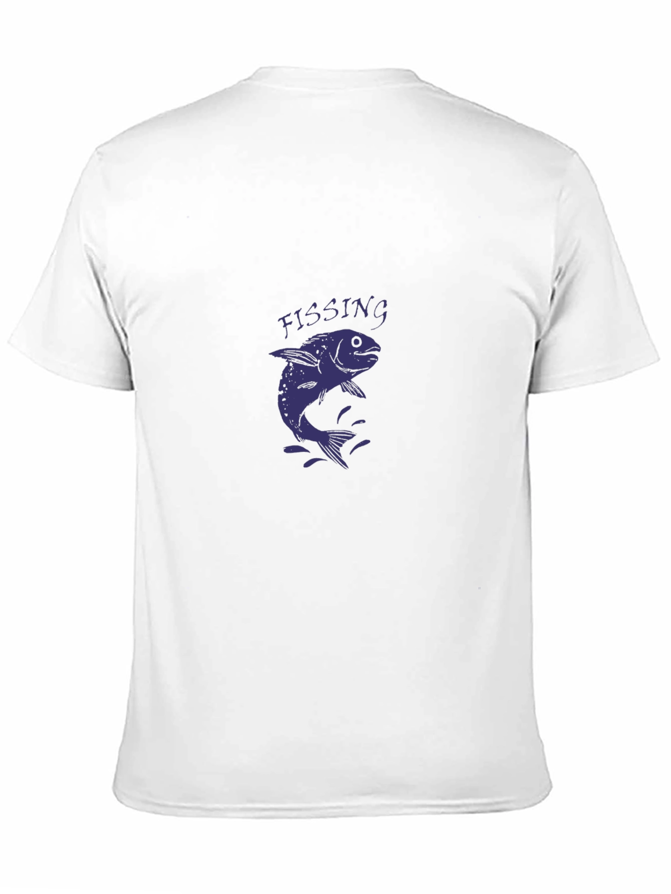 Mens Black FISSING Fish Graphic T-Shirt