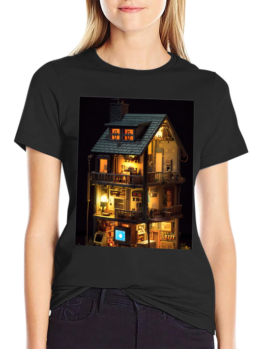 Architectural Dollhouse Graphic Tee - Unique Design