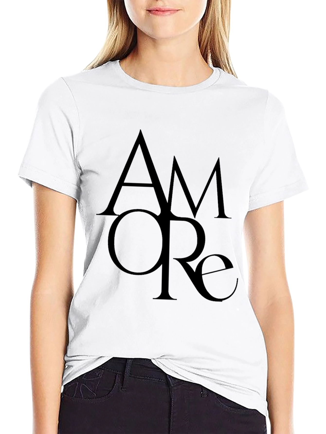 Amore Graphic Black T-Shirt - Italian Love