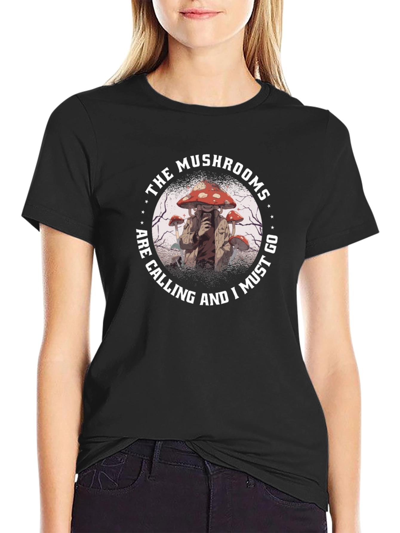 The Mushrooms Are Calling Graphic T-Shirt