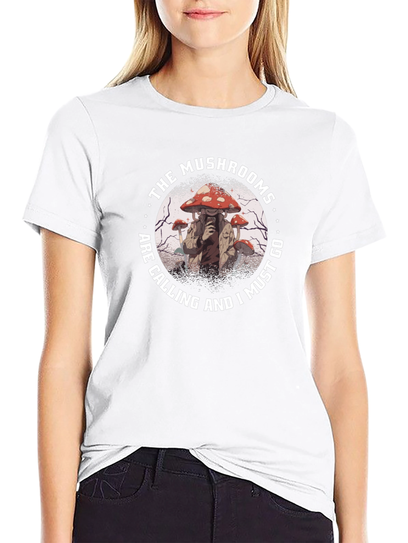 The Mushrooms Are Calling Graphic T-Shirt