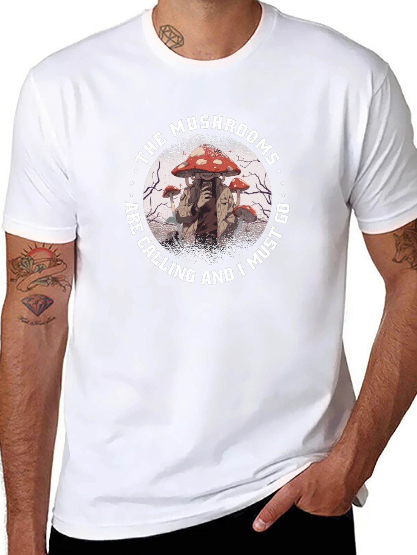 The Mushrooms Are Calling Graphic T-Shirt