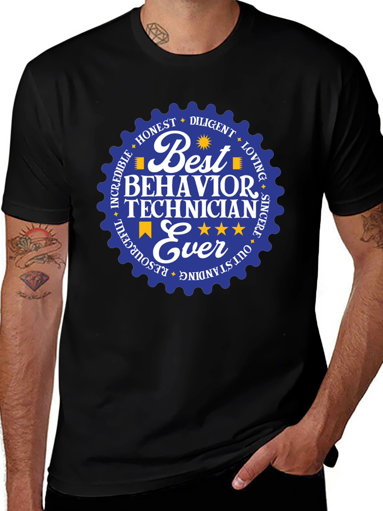 Best Behavior Technician Ever - Black T-Shirt