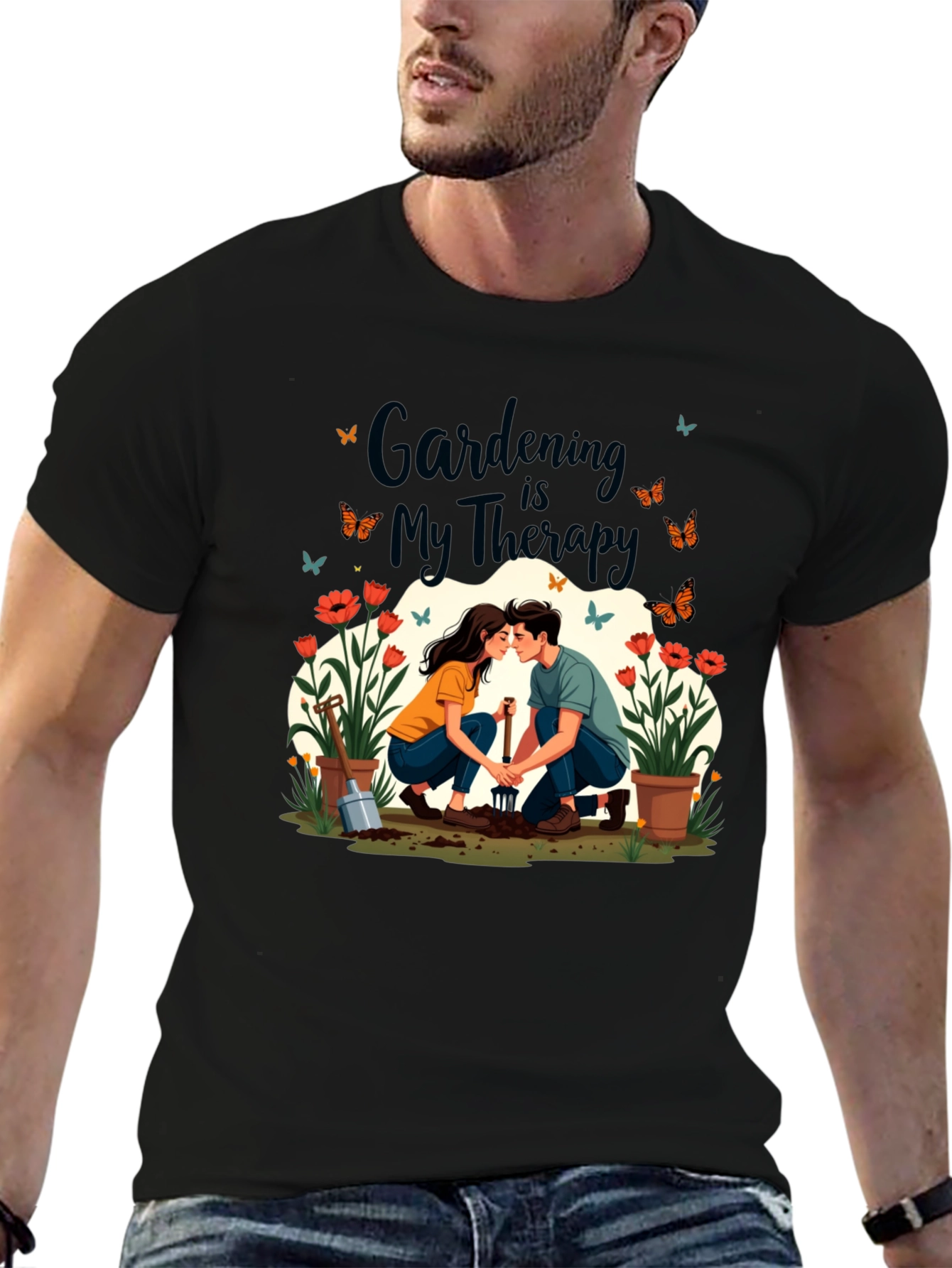 Gardening is My Therapy Graphic T-Shirt