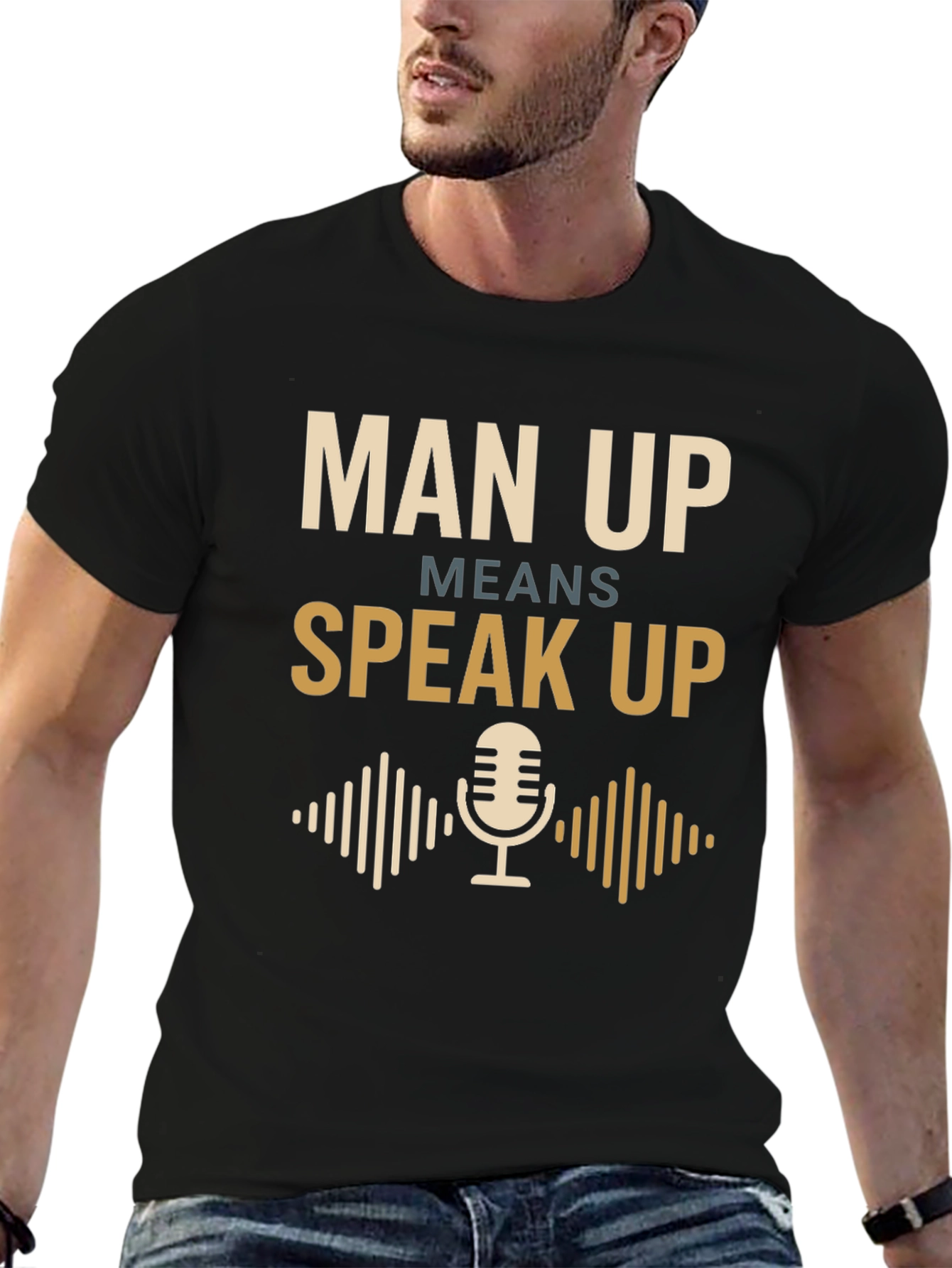 Man Up Speak Up Graphic Tee