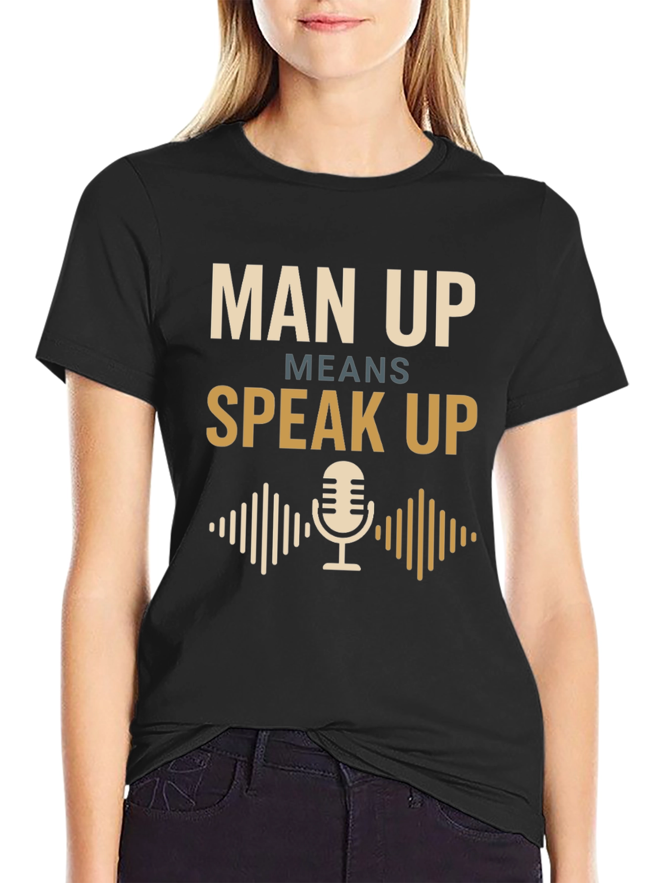 Man Up Speak Up Graphic Tee