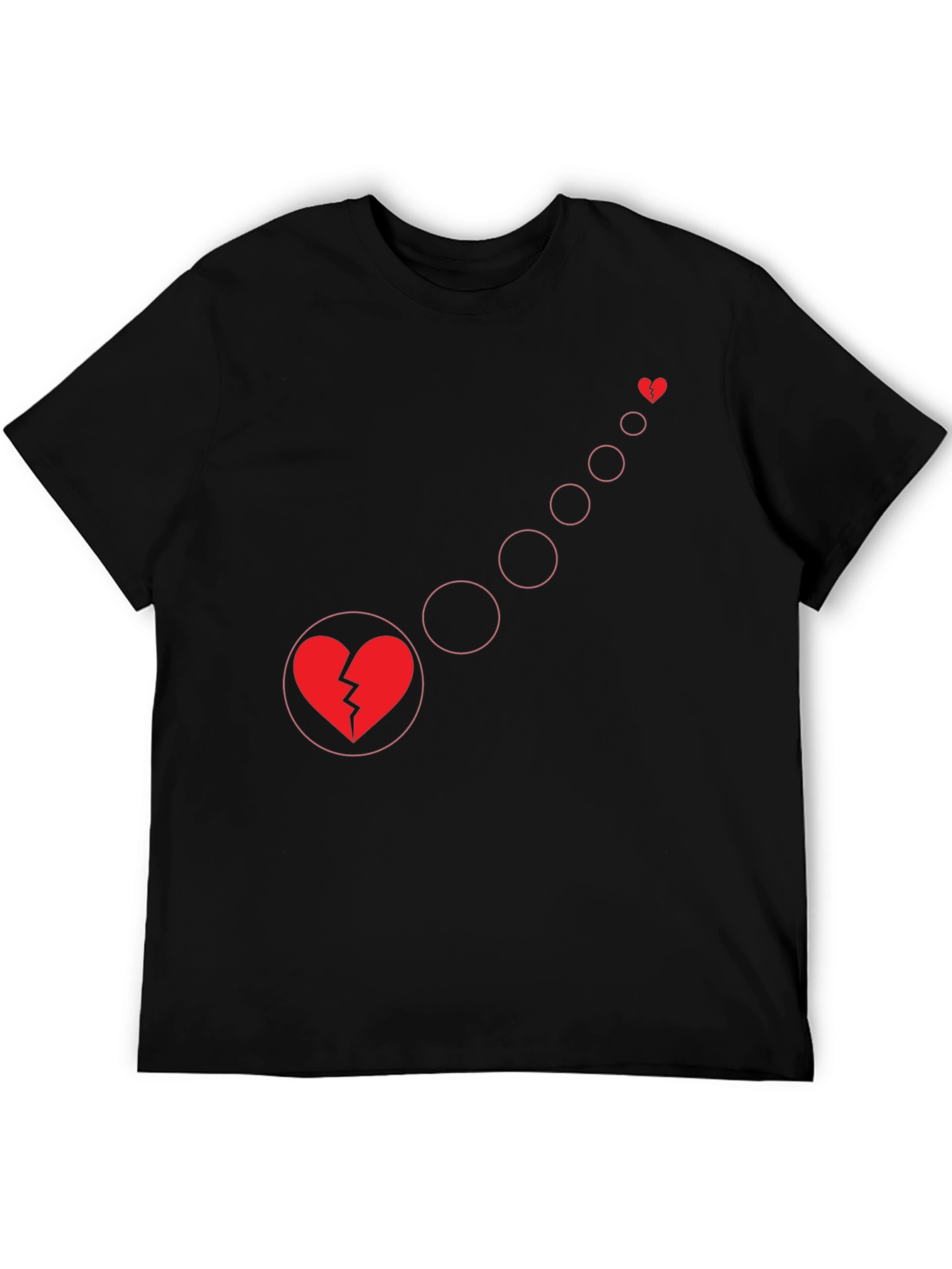 Broken Heart Evolution Black Graphic Tee