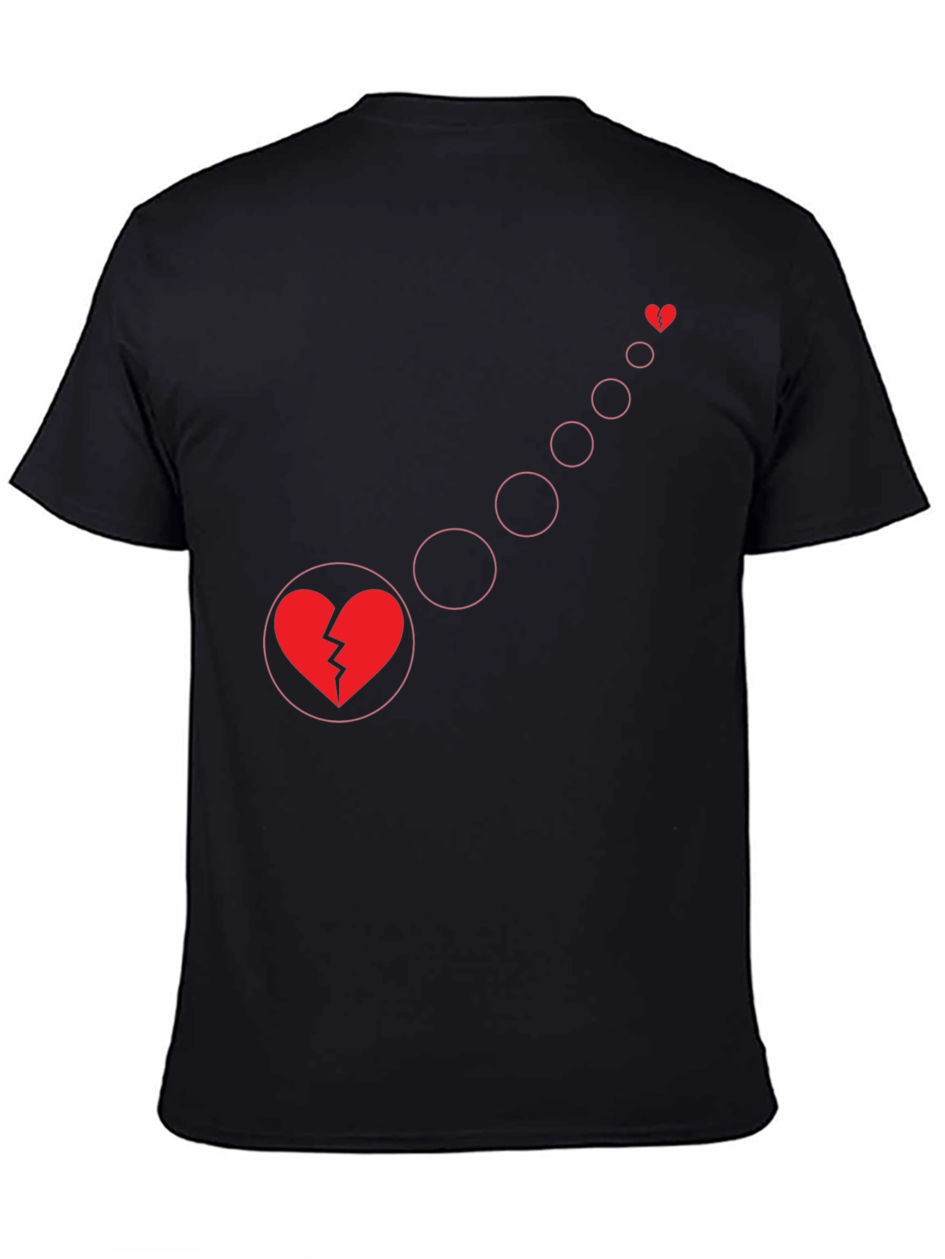 Broken Heart Evolution Black Graphic Tee