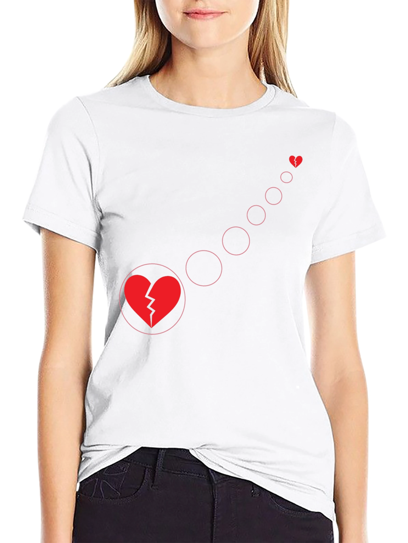 Broken Heart Evolution Black Graphic Tee