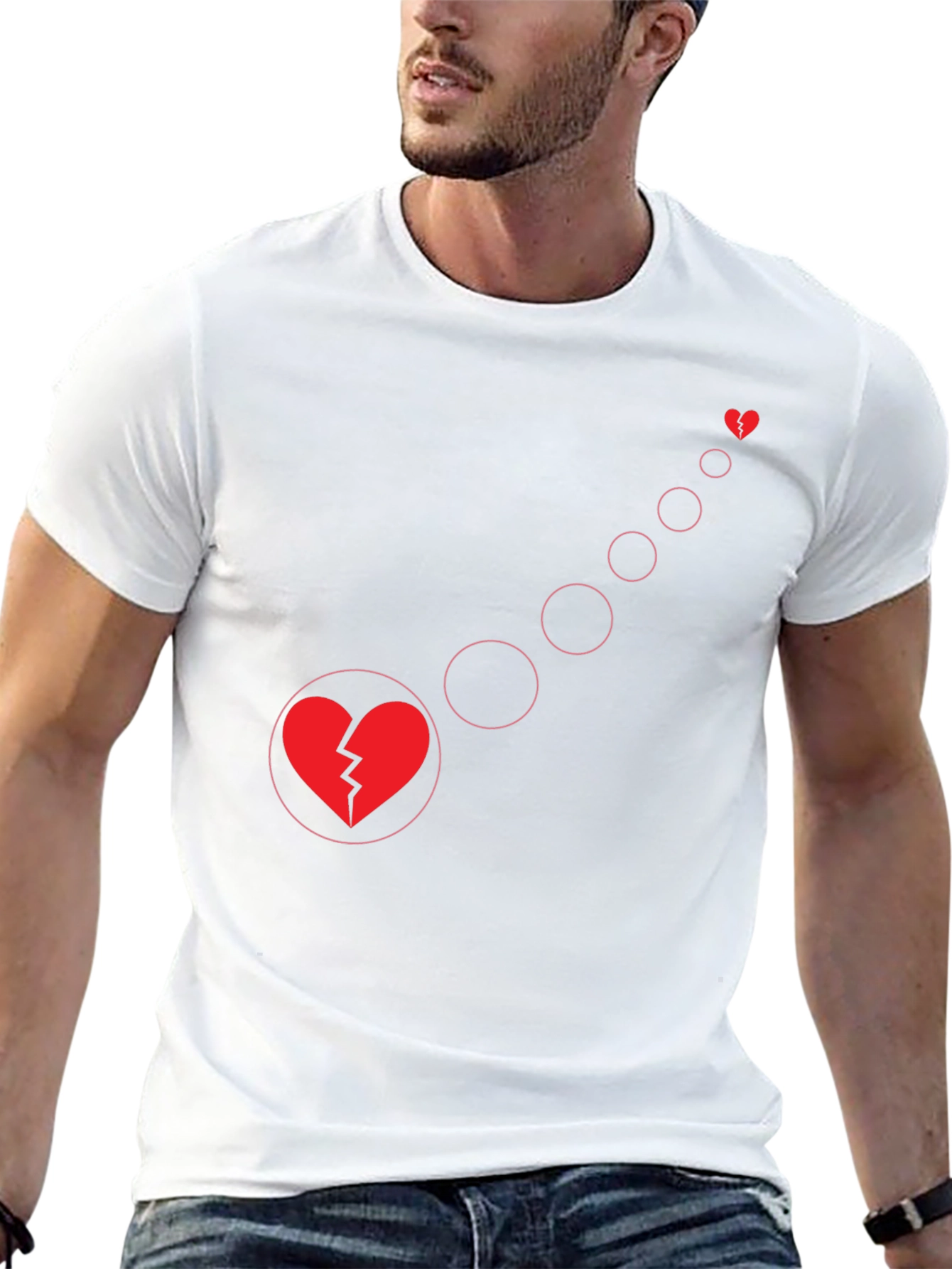 Broken Heart Evolution Black Graphic Tee