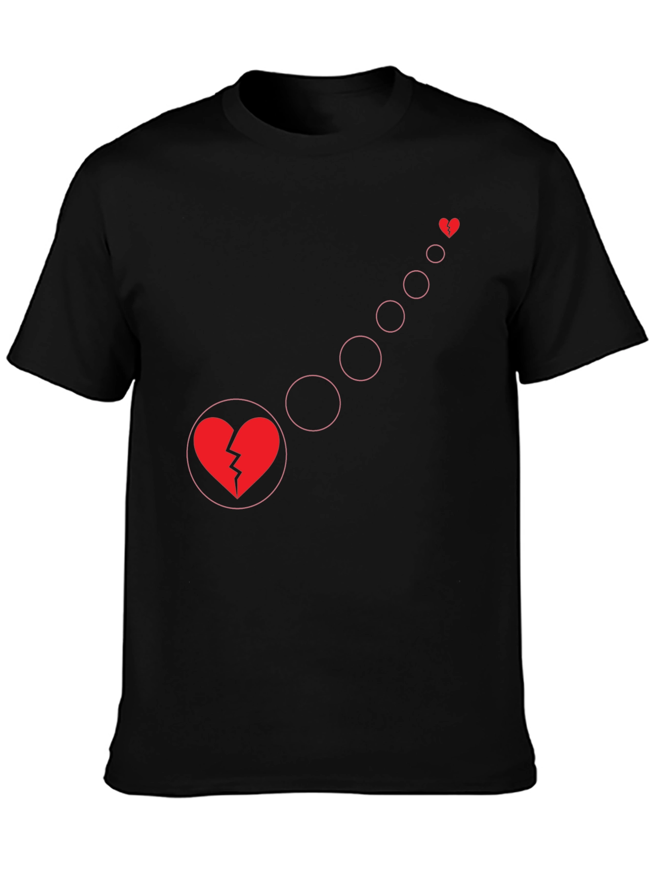 Broken Heart Evolution Black Graphic Tee