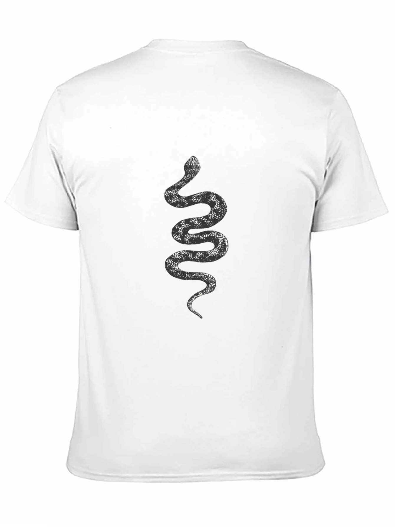 Snake Print T-Shirt - Mens Black Tee