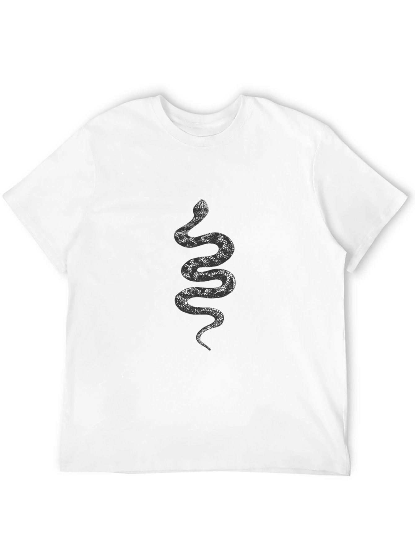 Snake Print T-Shirt - Mens Black Tee