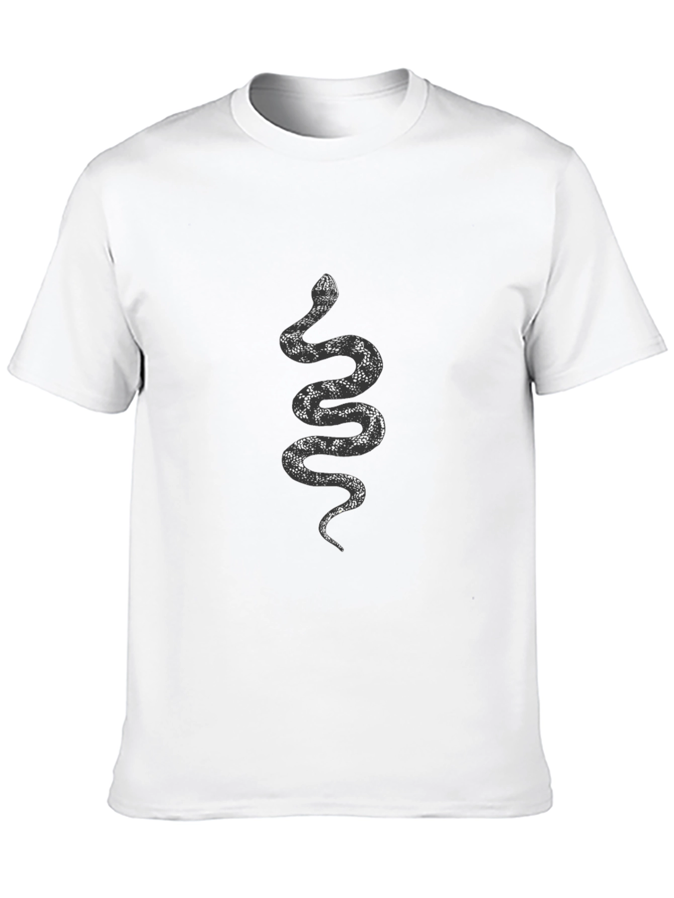 Snake Print T-Shirt - Mens Black Tee