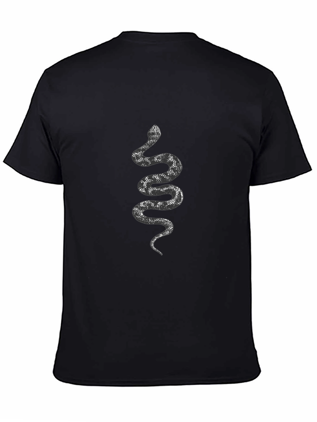 Snake Print T-Shirt - Mens Black Tee