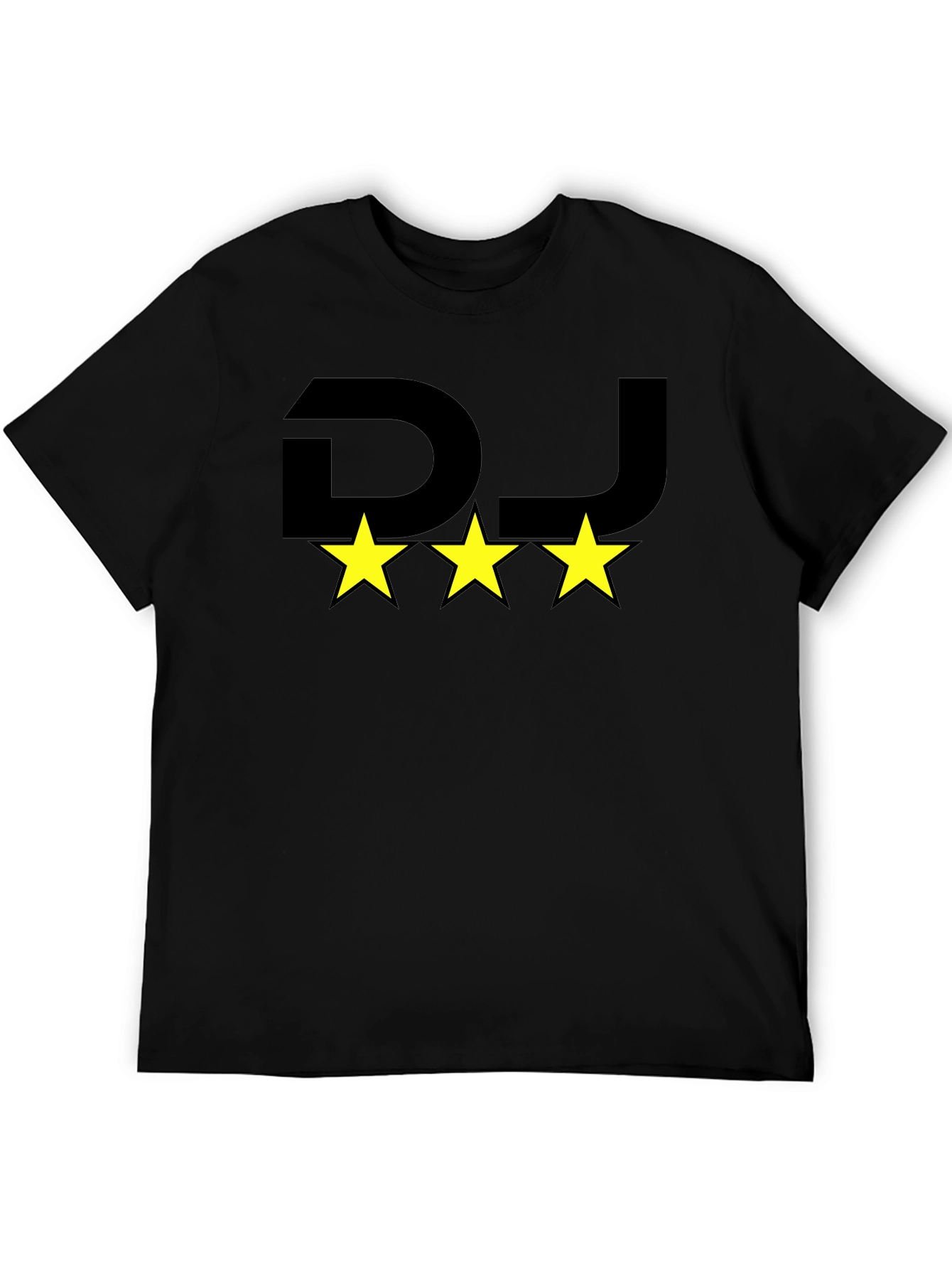 DJ Three Star Graphic Black T-Shirt