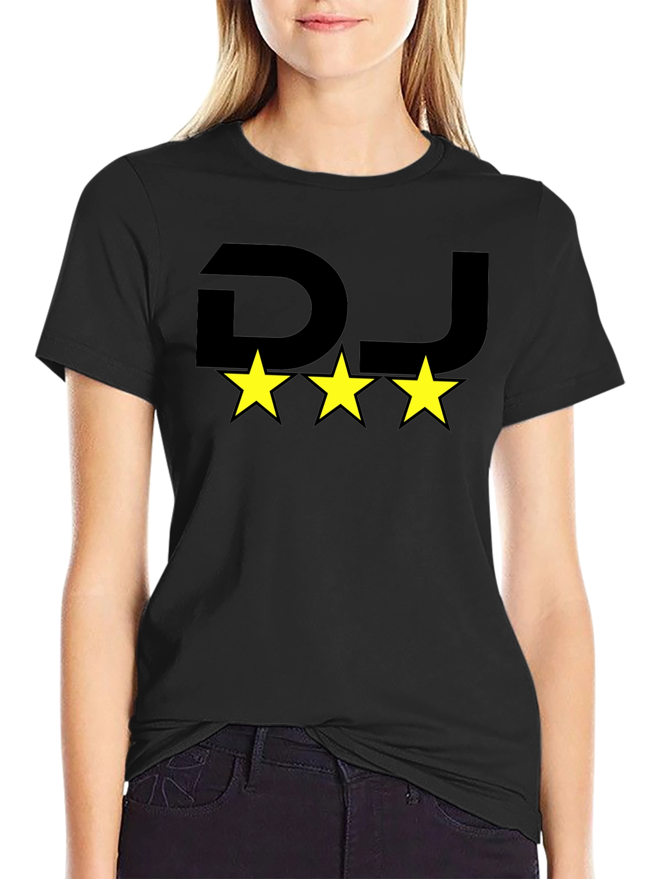 DJ Three Star Graphic Black T-Shirt