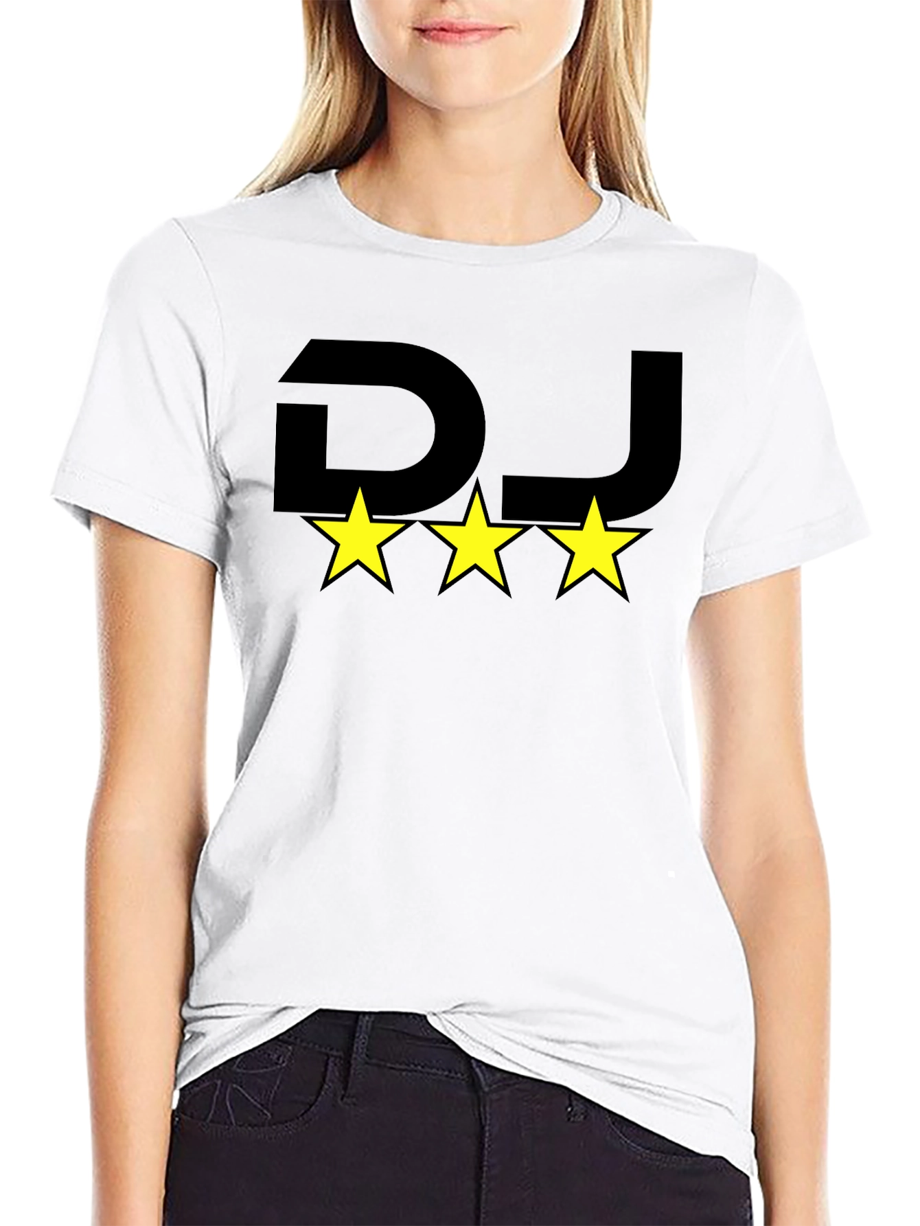 DJ Three Star Graphic Black T-Shirt