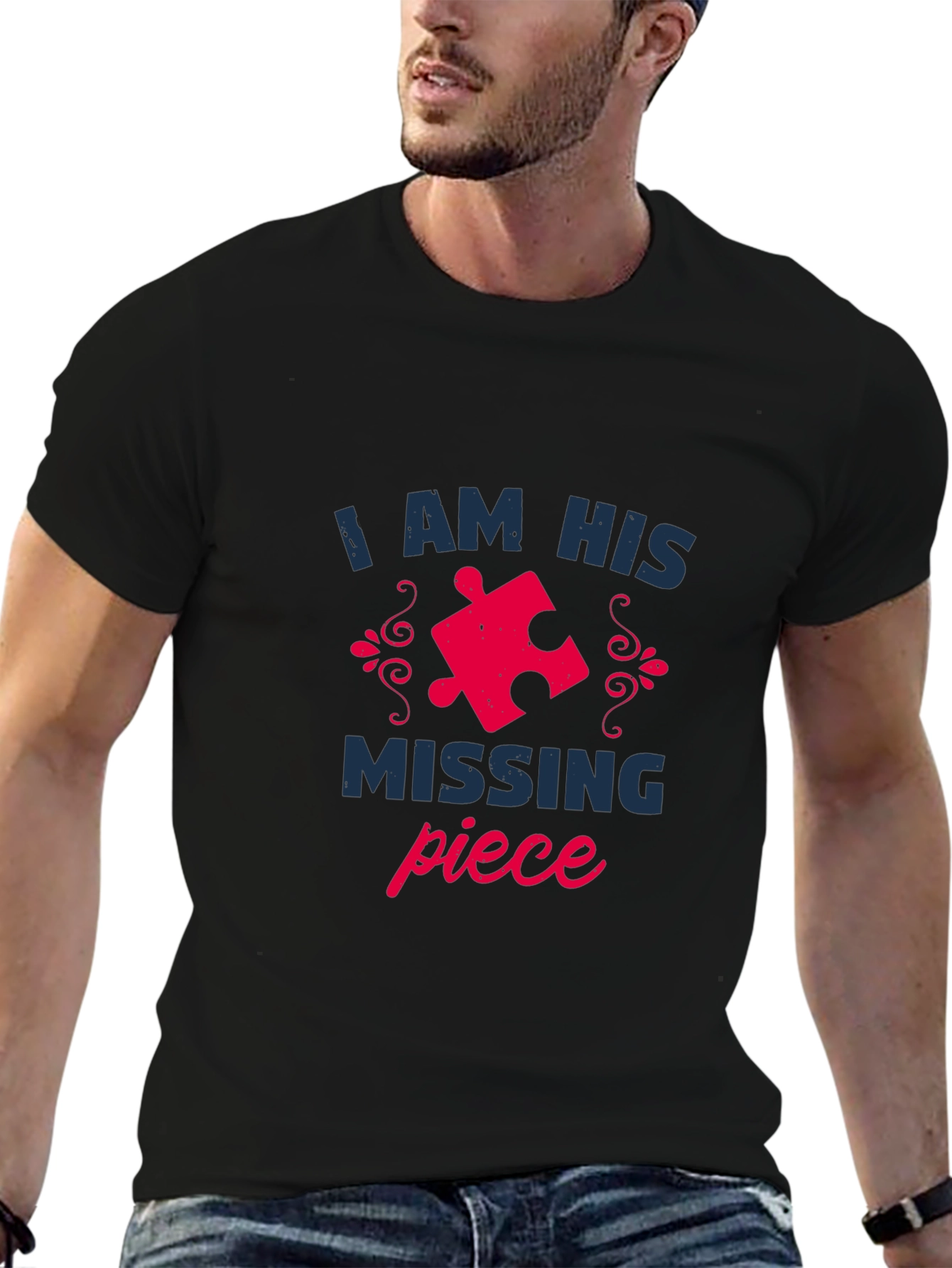 I Am His Missing Piece Matching Couple T-Shirt
