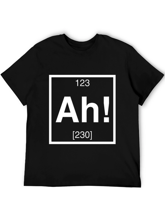 Humorous Ah! Periodic Table Style Black T-Shirt