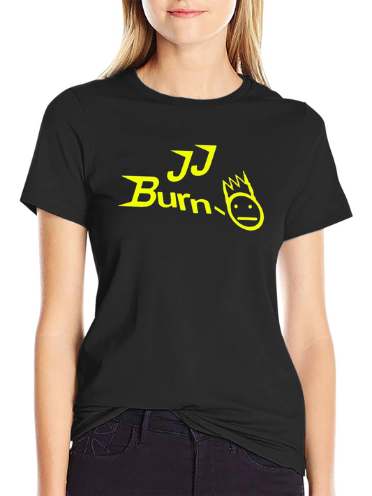 JJ Burn T-Shirt - Black Cotton Tee with Graphic Print