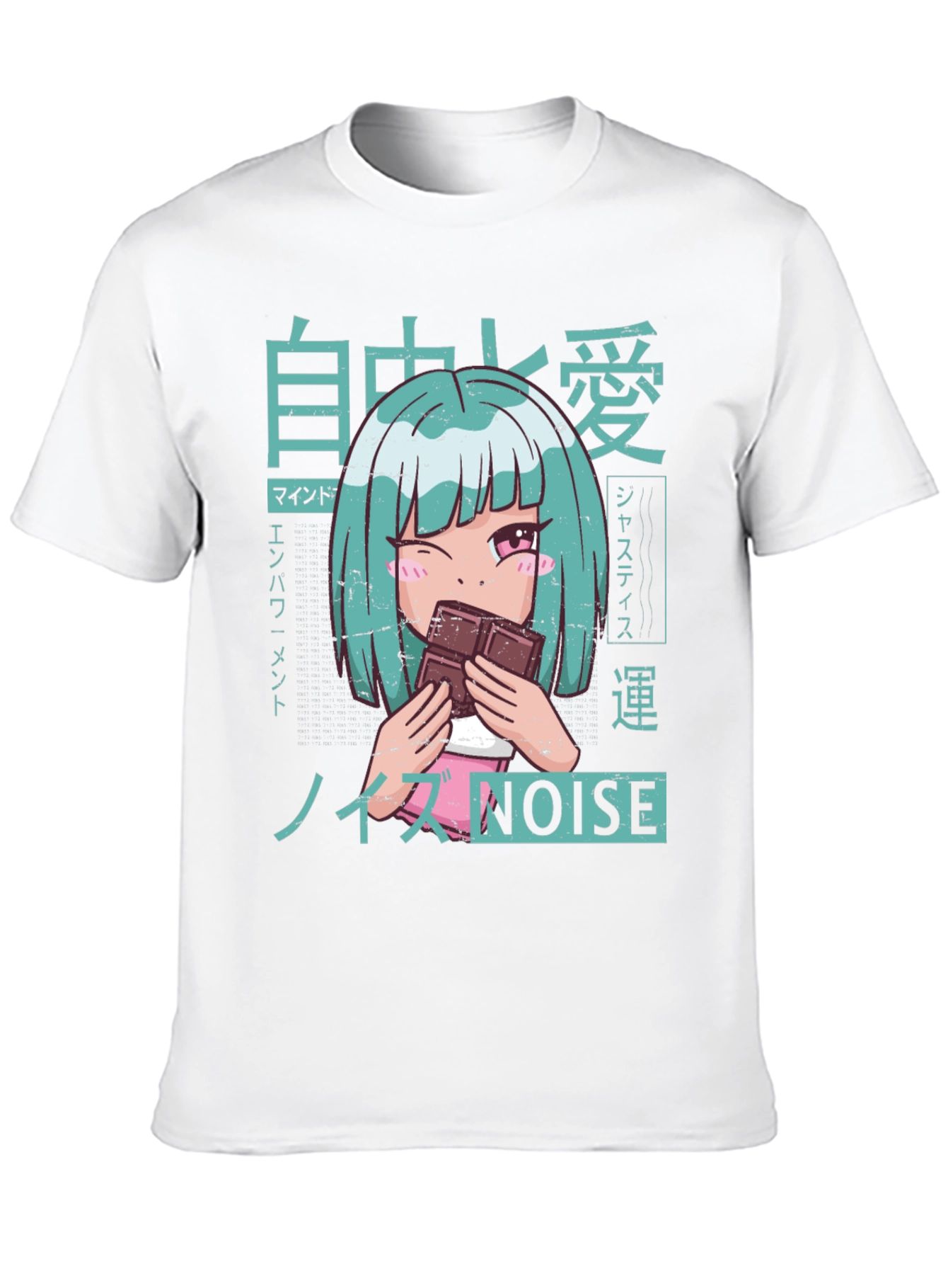 Anime Girl Chocolate T-Shirt - Unique Graphic Tee