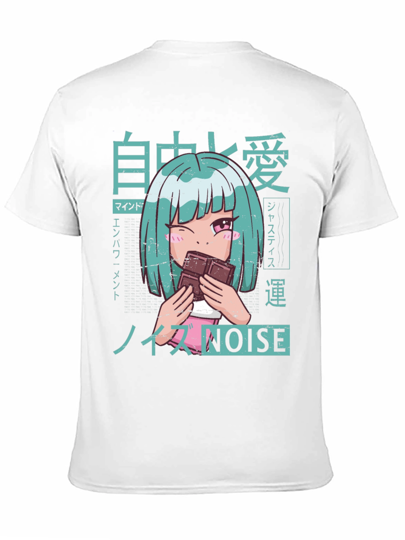 Anime Girl Chocolate T-Shirt - Unique Graphic Tee