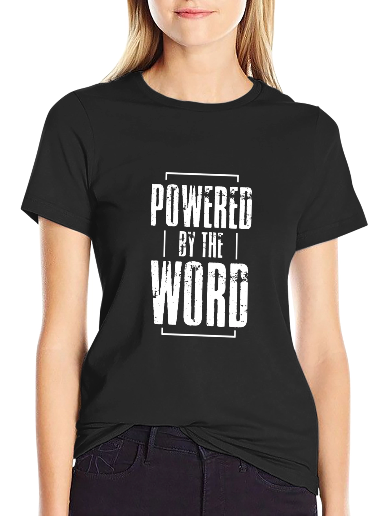Powered by the Word Black T-Shirt